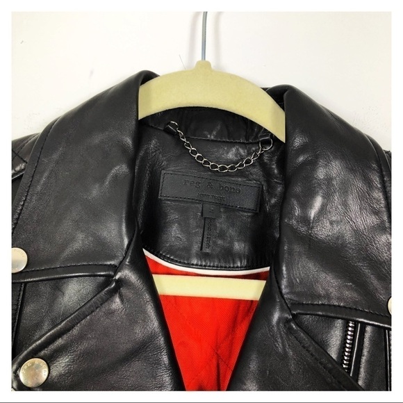 Rag & Bone Arrow Goat Leather Moto Jacket - Picture 8 of 10
